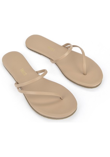 Tkees, Kadın Terlik 12136 TK4002 Krem
