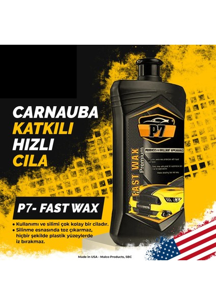 P7- Fast Wax Korumalı Carnauba Katkılı Cila 1000 ml
