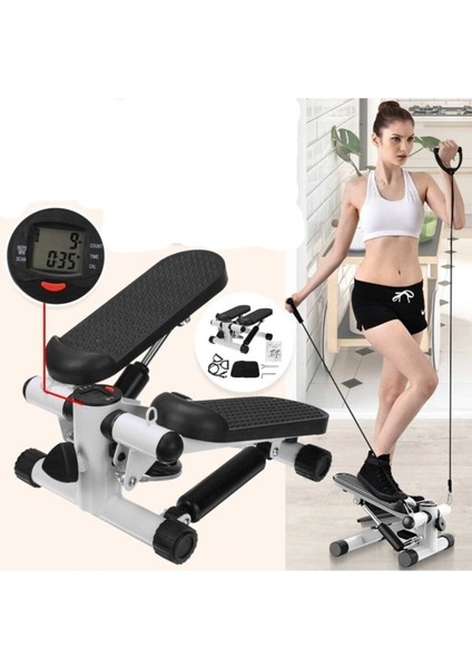 Fitness Twister Stepper Step Aleti Ipli Egzersiz Aleti Siyah