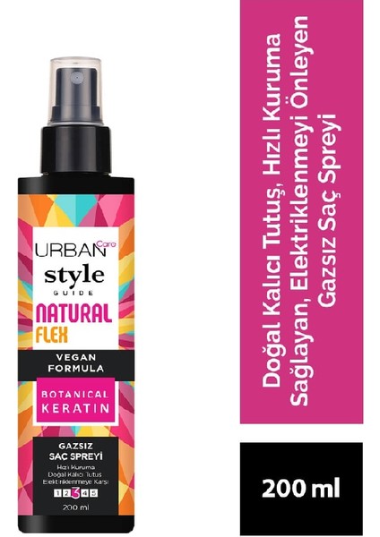 Urban Care Style Guide Natural Flex Gazsız Saç Spreyi 200 ml