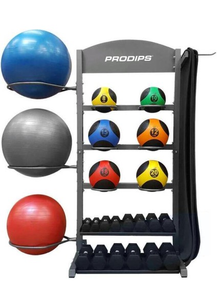 Dambıl Sağlık Topu Swissball Mat Aksesuar Depolama Standı