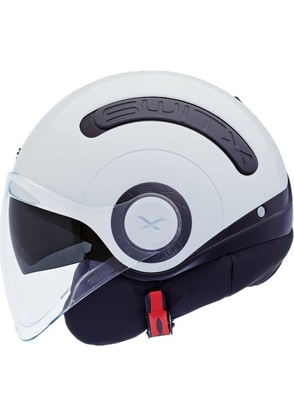 Sx.10 Siyah-Beyaz Yarım Açık Kask