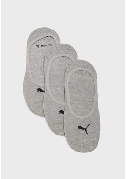 Footıe 3p Unisex Babet Çorap 90693003 Gri