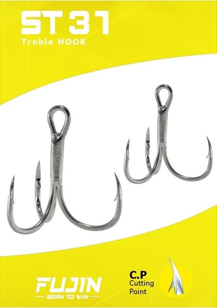 ST31 Üçlü Maket Balık Iğnesi Nickel