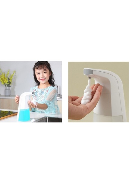 Otomatik Sensörlü ve USB Şarjlı Sıvı Sabunluk Köpük Verici Modern - 300 ml
