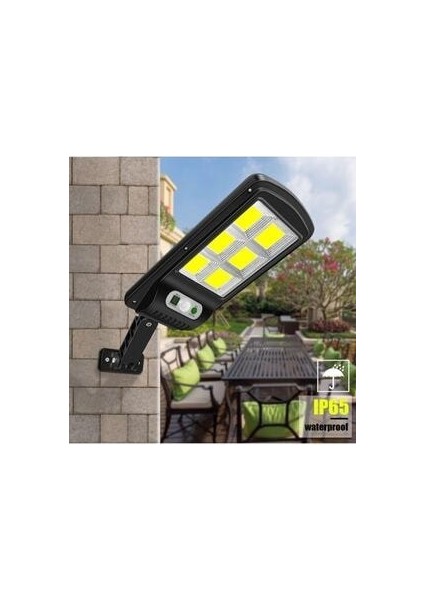 Solar Güneş Enerjili LED Bahçe Aydınlatması 96 Ledli 3 Modlu Hareket Sensörlü Duvar Lambası