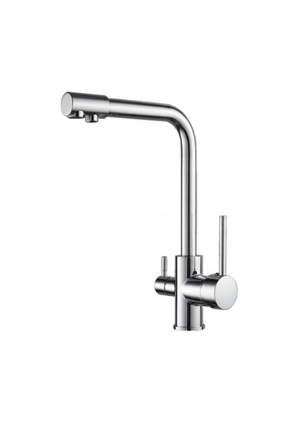 Arıtma Çıkışlı 3 Yollu Musluk Mutfak Eviye Bataryası