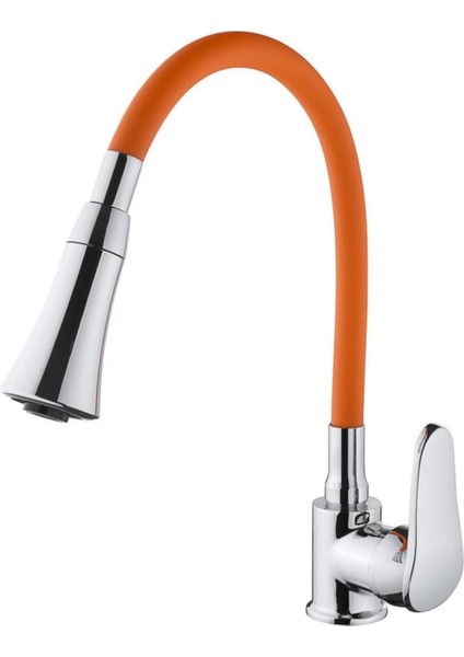 Elmas T-Mix Turuncu Çift Fonksiyonlu Mutfak Evye Bataryası