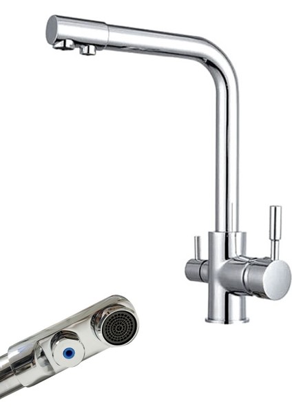 3 Yollu Su Arıtma Musluğu Üç Yollu Musluk