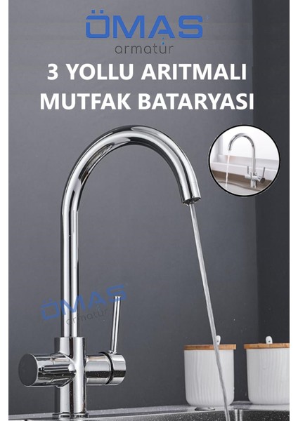 Arıtmalı Mutfak Bataryası, 3 Yollu Arıtmalı Mutfak Eviye Bataryası