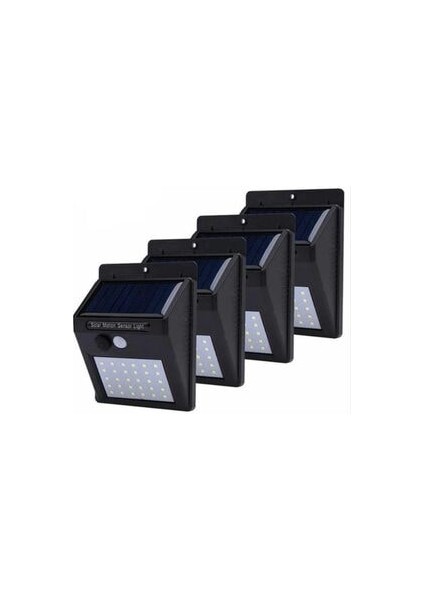 20 LED Fotoselli Solar LED Duvar Lamba Işık Sensörlü Güneş Enerji 4 Adet