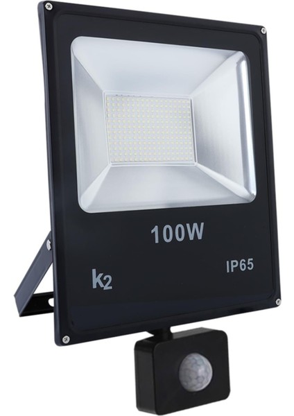 K2 KLF161B 100W 6500K Beyaz Sensörlü LED Projektör