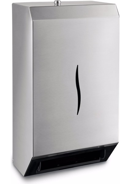 Paslanmaz Çelik Sensörlü Fotoselli Elektrikli ve Pilli 21 cm Makine Havlusu Dispanseri Aparatı