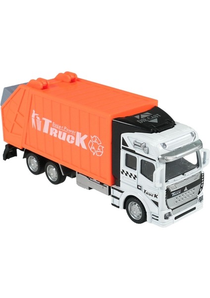 Diecast Çek Bırak Çöp Kamyonu Büyük Boy 21 cm Oyuncak Kamyon