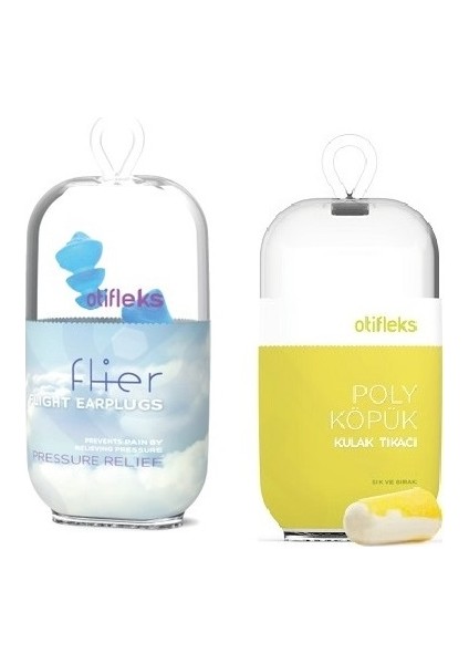 Uçak Kulak Tıkacı L + Poliüretan Köpük Kulak Tıkacı