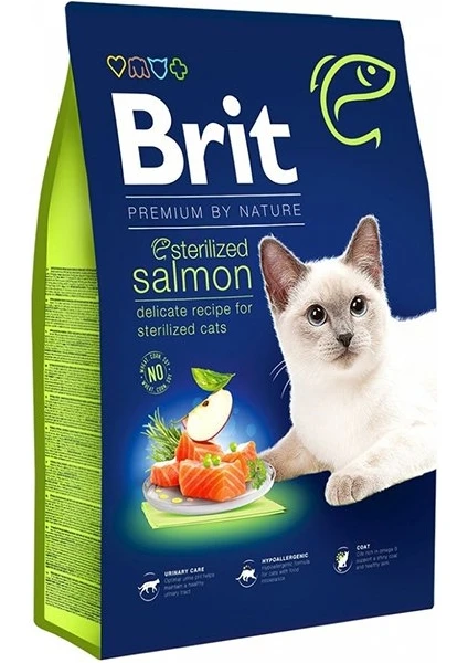 Brit Care Premium By Nature Sterilised Somonlu Kısırlaştırılmış Yetişkin Kedi Maması 8 kg