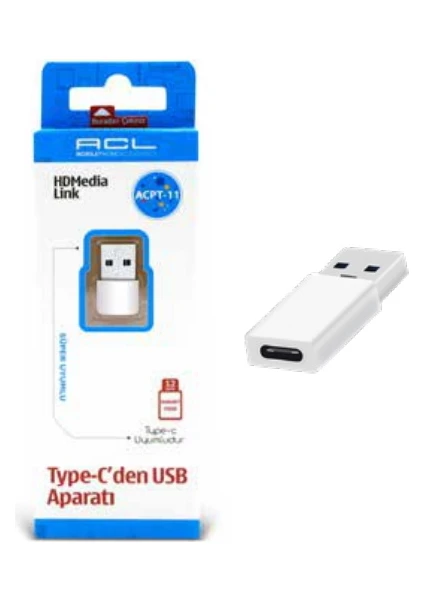 Hdmedia Type-C Den USB Veri Aktarım Aparatı Link Iphone