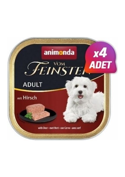 4 Adet - Animonda Vom Feinsten Geyik Etli Yetişkin Köpek Konservesi 150 gr