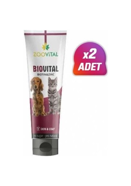 2 Adet - Zoovital Biovital Deri ve Tüy Sağlığı Vitamin Macun 100 gr