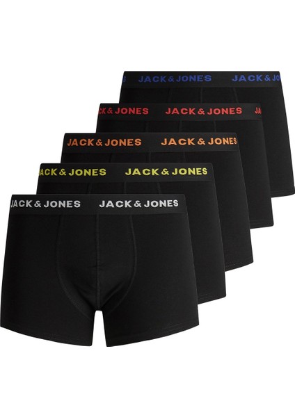 Erkek Siyah Renk Renklı Kemer 5 Li Boxer 12167028