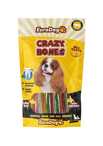 Crazy Bone Munchy Burgu Kemik Çubuk Köpek Ödülü 20 Li