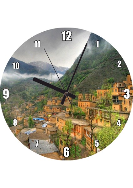 Cakatablo Iran'da Bir Yapıda Tavan Süslemeleri Duvar Saati (Çap 50X50 cm )