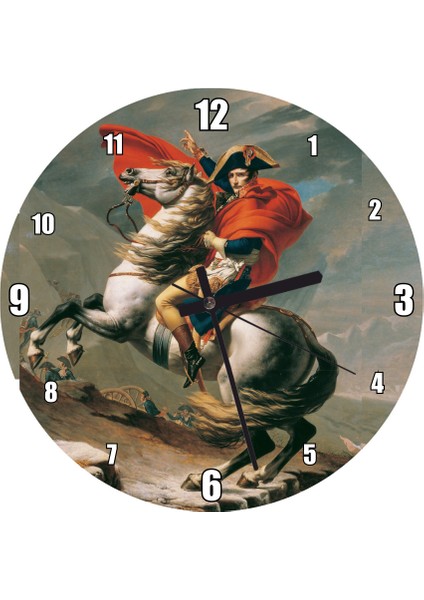 Cakatablo Napoleon Bonaparte Savaş Meydanında Duvar Saati (Çap 50X50 cm )