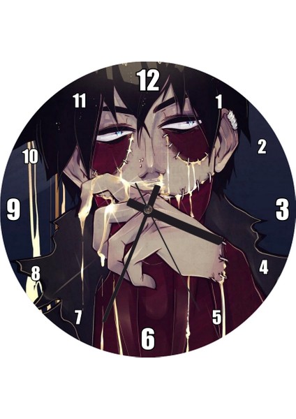 Cakatablo Dabi Animasyon Görseli Duvar Saati (Çap 30X30 Cm)