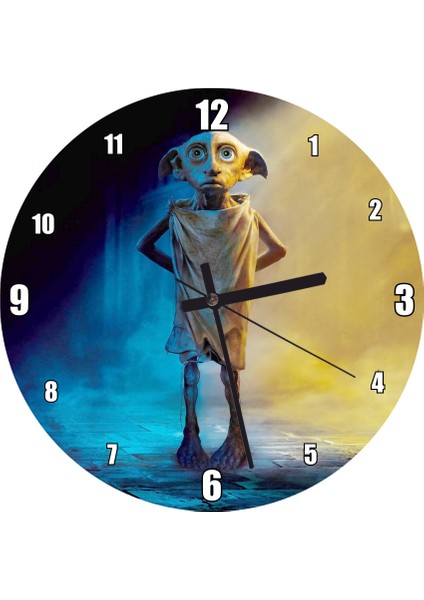 Cakatablo Dobby Ev Elf Harry Potter Görseli Duvar Saati (Çap 50X50 cm )