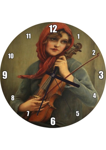 Cakatablo François Martin Kavel Fransa Catherine La Rose Duvar Saati Duvar Saati (Çap 30X30 Cm)