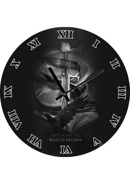 Cakatablo And Now My Watch Begins Duvar Saati (Çap 50X50 cm )