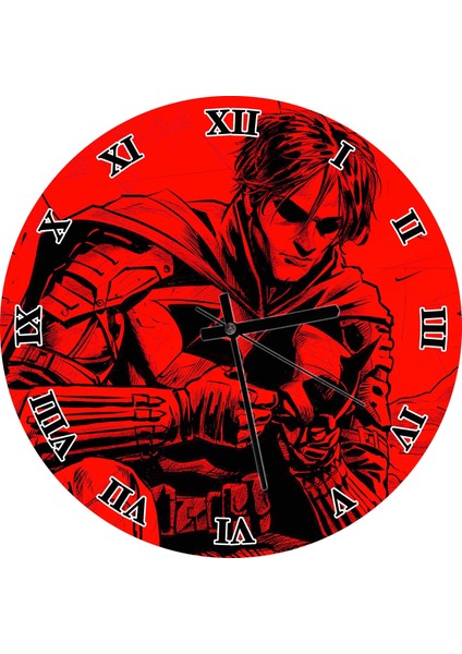 Cakatablo Batman Robert Pattinson Duvar Saati (Çap 30X30 Cm)