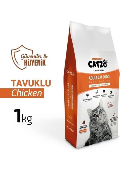 Premium Tavuklu Yetişkin Kedi Maması 1 kg