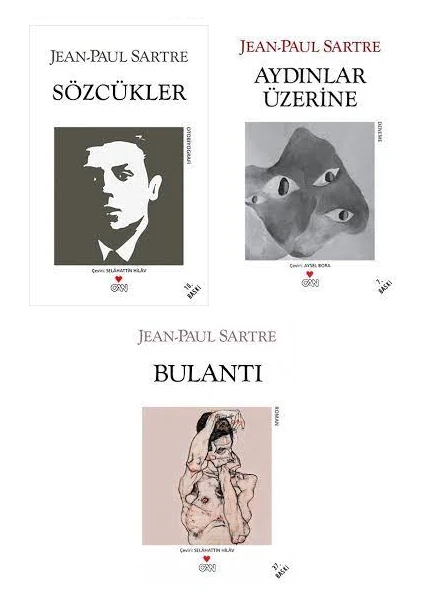 Jean-Paul Sartre 3 Kitap Set / Sözcükler - Aydınlar Üzerine - Bulantı