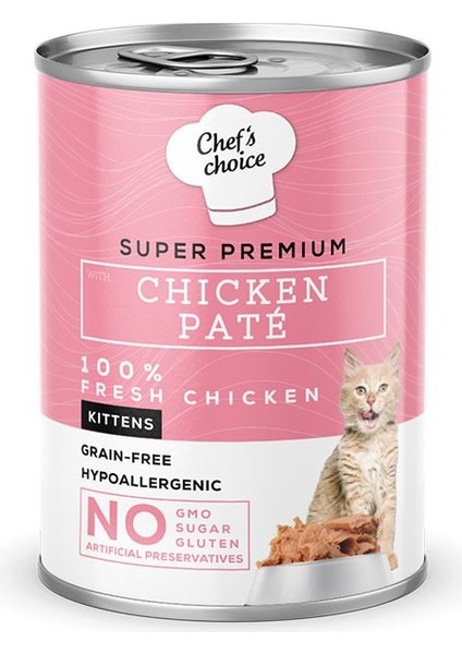 Chefs Choice Chefs Chıoice Kitten Tavuklu Ezme Yavru Kedi Konservesi 400 gr