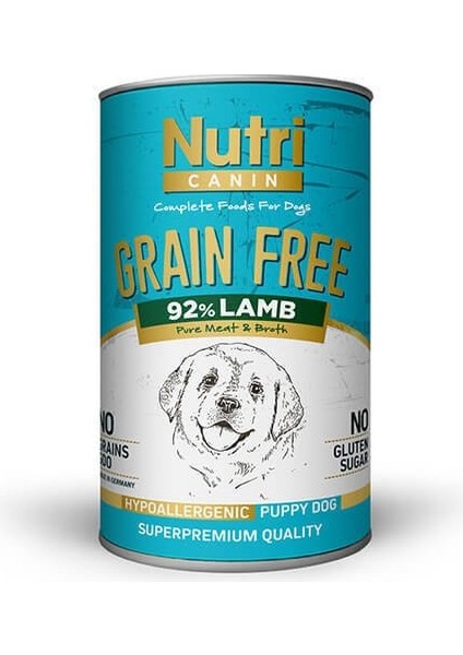 Nutri Canin Tahılsız Puppy Kuzu Etli Köpek Konservesi 400 gr