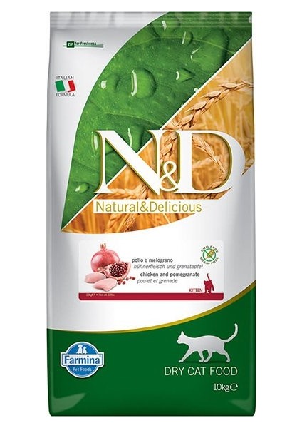 Prime Kitten Tavuk ve Narlı Tahılsız Yavru Kedi Maması 10 kg