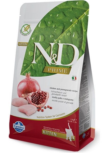 Prime Tavuk ve Narlı Yavru Kedi Maması 1.5 kg