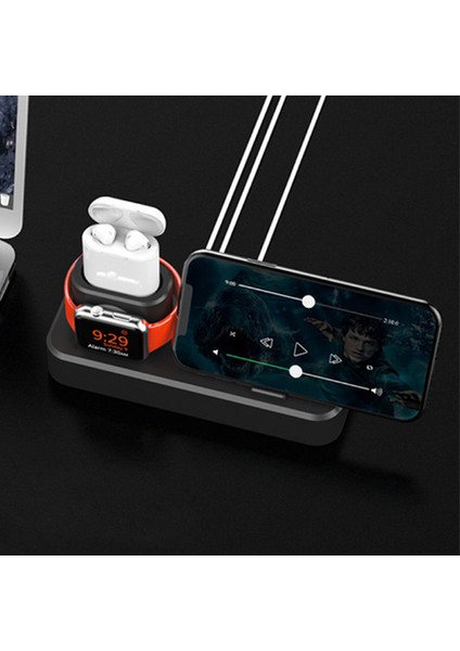 3in1 Charging Base Iphone+ Iwatch+ Ipods Silikon Şarj Standı