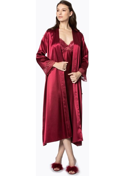 4370 Ikili Saten Gecelik - Sabahlık Takımı fiyatları