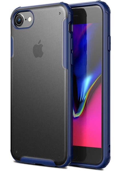 iPhone Se 2022 Venga Serisi Arkası Mat Renkli Kenar Çift Kontrast Silikon Kılıf