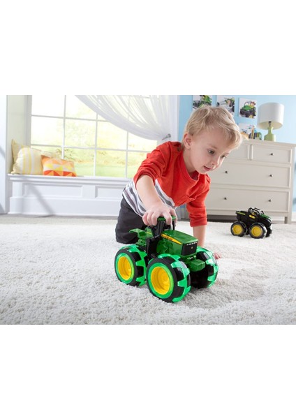 Tomy John Deere Monster Treads Lightning Wheels Traktör, Yeşil