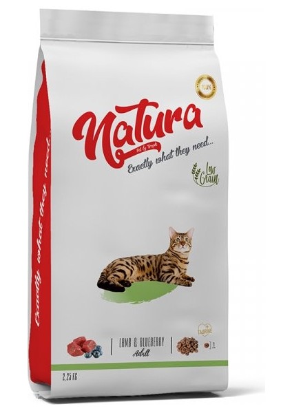 Adult Düşük Tahıllı Kuzu Etli ve Yaban Mersinli Yetişkin Kedi Maması 2.25 kg