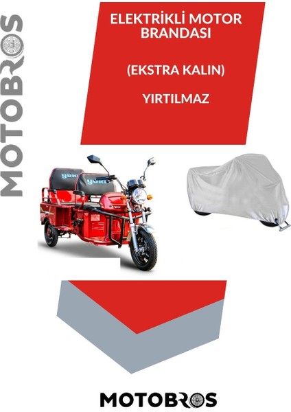 Arora Derya-Xlt-48 Üç 3 Kısılık Teker Elektrikli Motor Brandası 1. Kalıte Yırtılmaz.