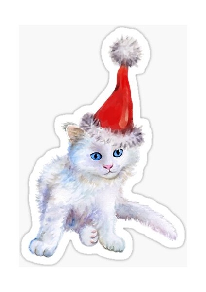 Ufak Bebek Kedi Araba Oto Sticker Etiket Renkli A9