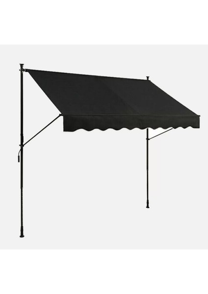 Balkon Tentesi,bahçe Tentesi,tente,teleskopik Tente Antrasit 300X130 cm