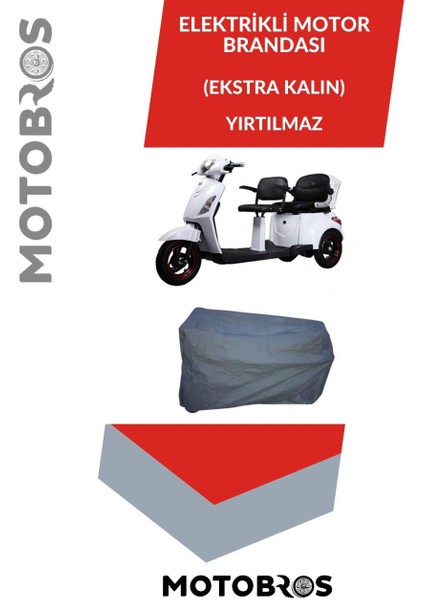 Volta Vm4 + 1500W 3 Tekerlekli 2 Kişilik Elektrikli Motosiklet Motor Koruma Brandası