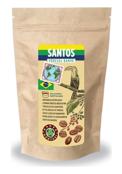 Santos Yöresel Filtre Kahve 200 gr Çekirdek