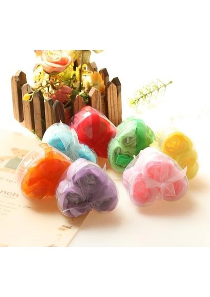 Kalp Kutulu Gül Şeklinde Sabun - Mini-