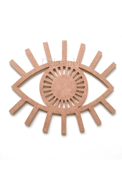 Dekoratif Kirpikli Göz Kasnak / Makrome Rafya / Mdf Göz Kesim /boyanabilir Göz